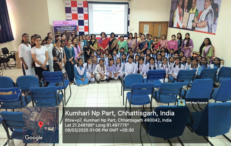 The ICFAI University, Raipur, celebrated International Women's Day on 8th March 2025