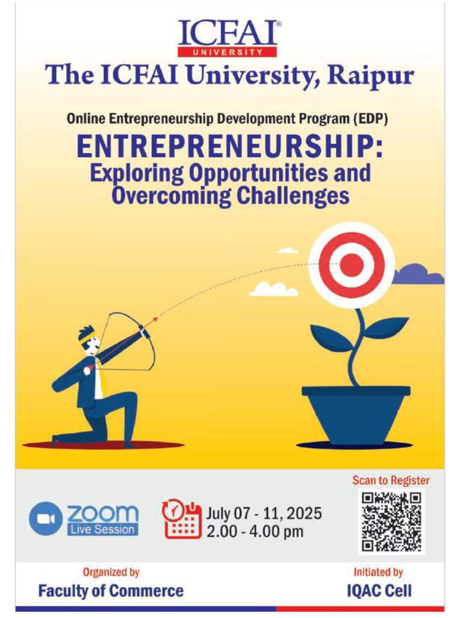 Entrepreneurship Development Program (EDP) On "Entrepreneurship: Exploring Opportunities and Overcoming Challenges"