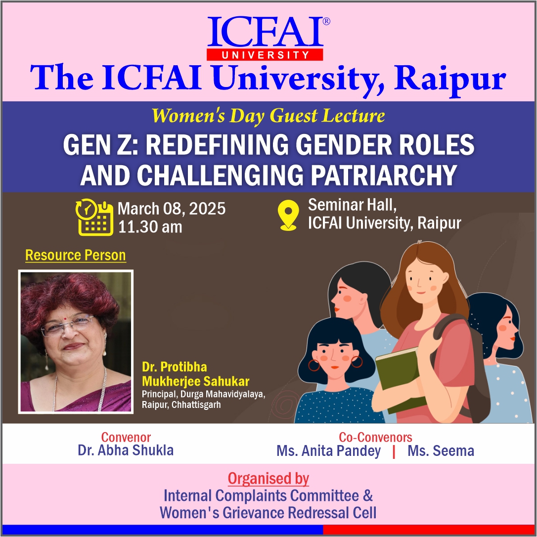 Women’s Day Guest Lecture On the topic “Gen Z: Redefining Gender roles and challenging Patriarchy”
