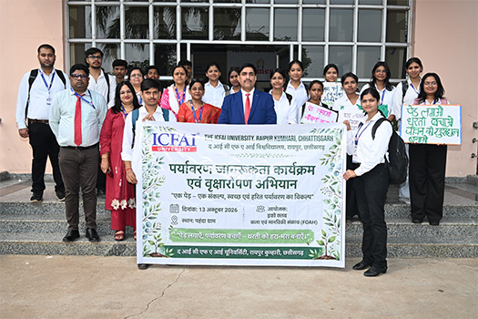 ICFAI University – Eco Club, Environmental Awareness and Tree Plantation Drive 